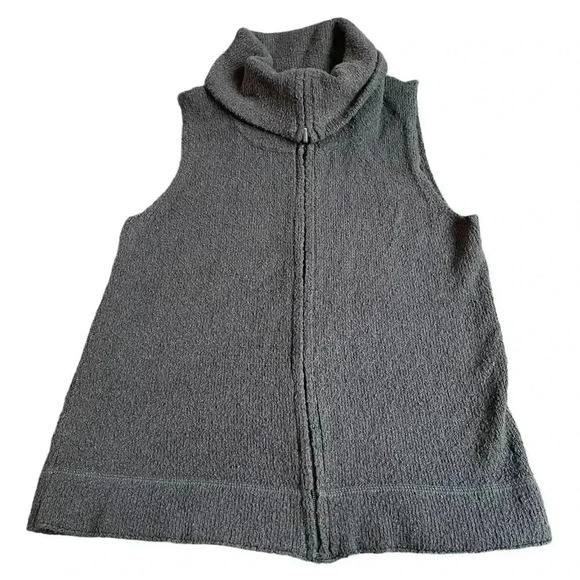 Pure Jill J Jill zip up sweater vest cowl neck gray small - Picture 1 of 4